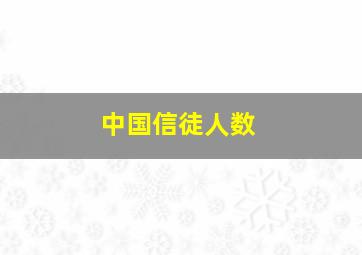 中国信徒人数