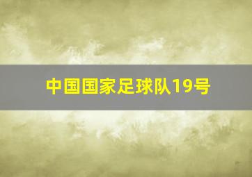 中国国家足球队19号