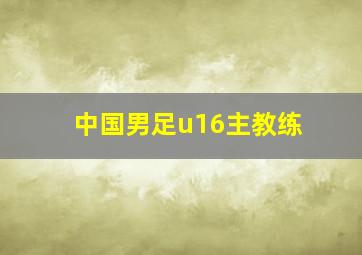 中国男足u16主教练