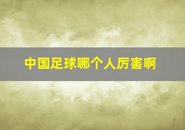 中国足球哪个人厉害啊