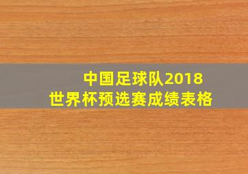 中国足球队2018世界杯预选赛成绩表格