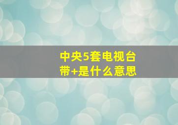 中央5套电视台带+是什么意思