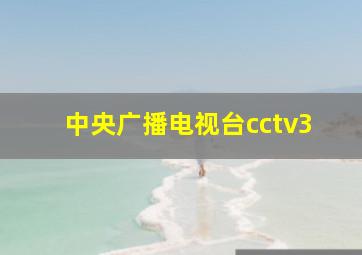 中央广播电视台cctv3