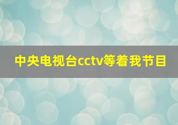 中央电视台cctv等着我节目