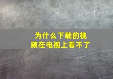 为什么下载的视频在电视上看不了