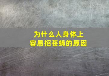 为什么人身体上容易招苍蝇的原因