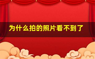 为什么拍的照片看不到了