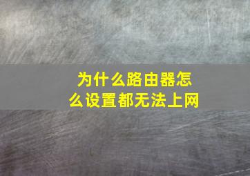 为什么路由器怎么设置都无法上网