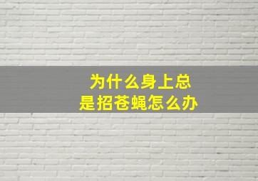 为什么身上总是招苍蝇怎么办