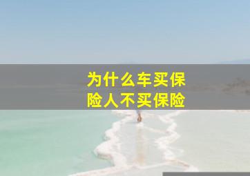 为什么车买保险人不买保险