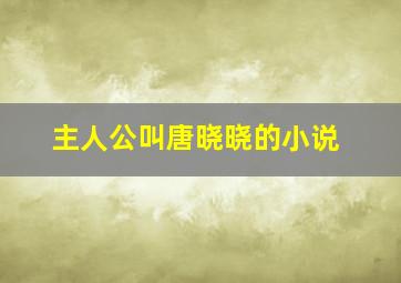 主人公叫唐晓晓的小说