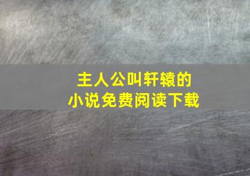 主人公叫轩辕的小说免费阅读下载