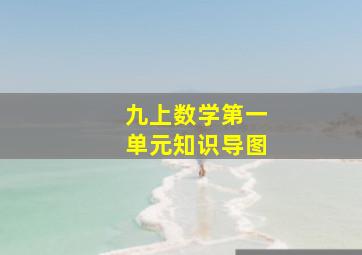 九上数学第一单元知识导图