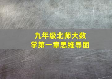 九年级北师大数学第一章思维导图