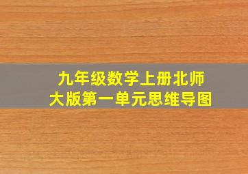 九年级数学上册北师大版第一单元思维导图