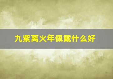 九紫离火年佩戴什么好