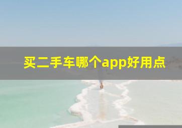 买二手车哪个app好用点