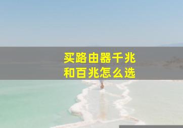 买路由器千兆和百兆怎么选