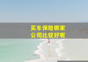 买车保险哪家公司比较好呢