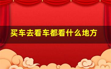 买车去看车都看什么地方