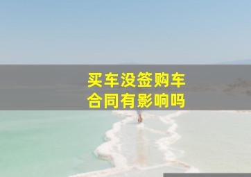 买车没签购车合同有影响吗