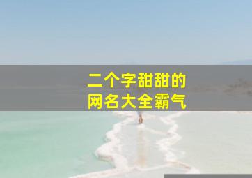 二个字甜甜的网名大全霸气