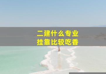 二建什么专业挂靠比较吃香