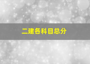 二建各科目总分