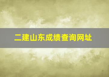 二建山东成绩查询网址