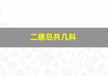 二建总共几科