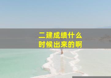 二建成绩什么时候出来的啊