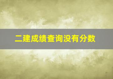 二建成绩查询没有分数