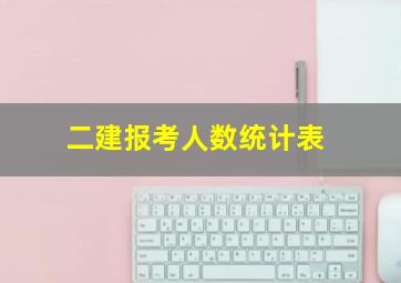 二建报考人数统计表