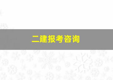 二建报考咨询