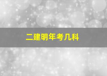 二建明年考几科