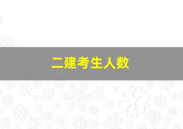 二建考生人数