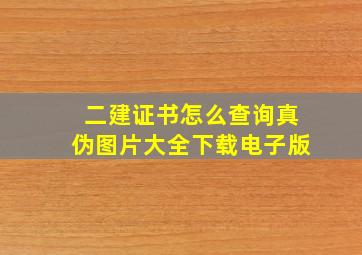 二建证书怎么查询真伪图片大全下载电子版