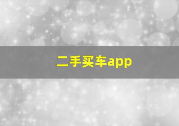 二手买车app