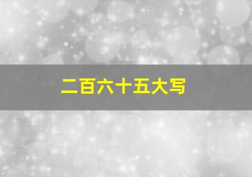 二百六十五大写