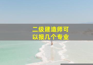 二级建造师可以报几个专业