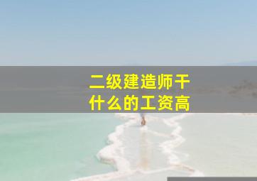 二级建造师干什么的工资高