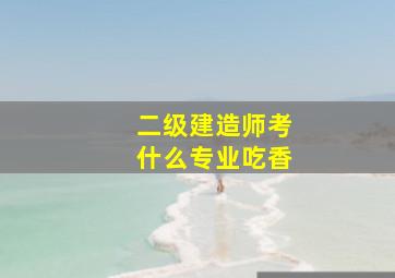 二级建造师考什么专业吃香