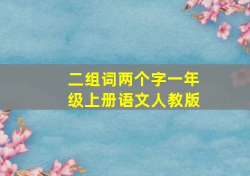 二组词两个字一年级上册语文人教版