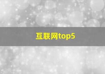 互联网top5