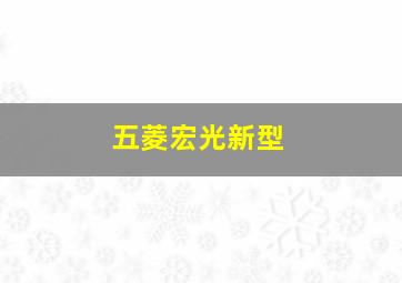 五菱宏光新型