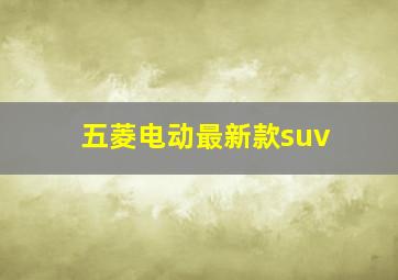 五菱电动最新款suv