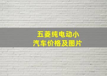 五菱纯电动小汽车价格及图片