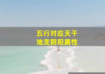 五行对应天干地支阴阳属性