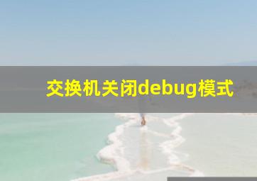 交换机关闭debug模式