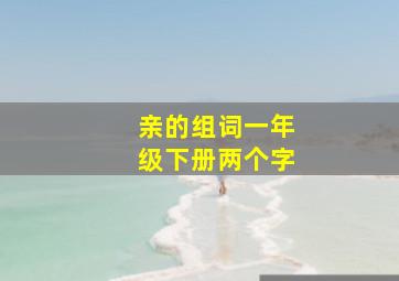 亲的组词一年级下册两个字